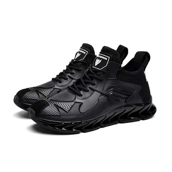 VSIOVRY/Новинка; амортизирующие мужские кроссовки для бега; нескользящие амортизирующие кроссовки; дышащая Спортивная обувь для мужчин; кроссовки для бега в тренажерном зале и прогулок - Цвет: Black