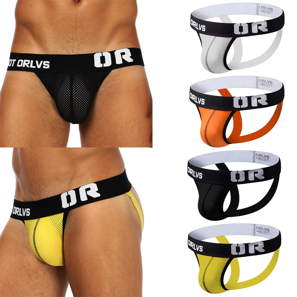 Sexy Mens Mesh sports Briefs backless jockstrap underwear lingerie size 2XL Underwear