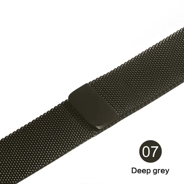 Strap For Apple watch band 44mm 40mm 42mm 38mm 41mm 45 stainless steel Metal bracelet magnetic Milanese loop Apple watch 34567se Gun color