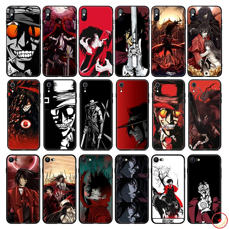 Alucard Hellsing Ultimate Anime Soft Silicone Phone Case for iPhone 11 Pro Xs Max X or 10 8 7 6 6S Plus 5 5S SE Xr 7Plus |