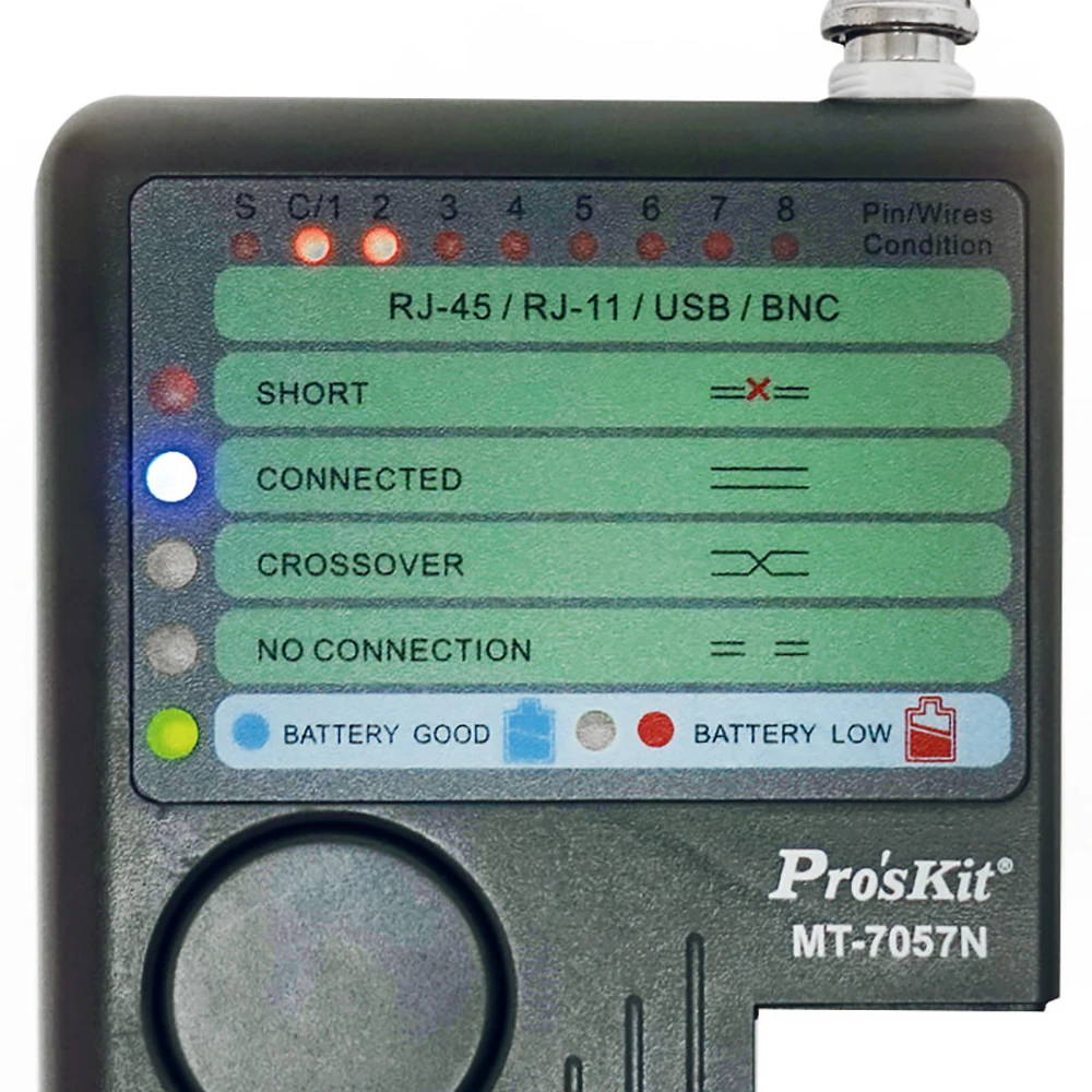 Pro'skit MT-7057N 4-in-1 network cable tester BNC USB test line telephone line detection Circuit Breaker short circuit finder