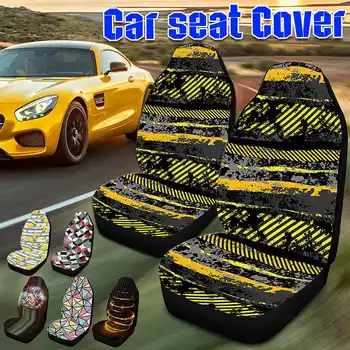 

2pcs New Fashion 3D Pattern Universal Front Automobile Car Seat Cover Protector Mat Comfortable Soft Fabric for Cars SUV Truck