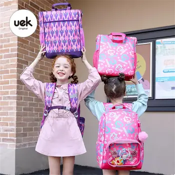 

Uek Student Backpack Schoolbag Teenager Girl Book Laptop Lightweight Large Capacity Outdoor Travel Ergonomic Padded Shoulder Bag
