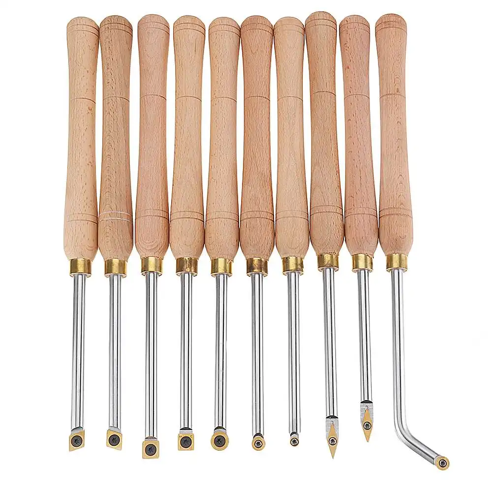 ALLSOME инструменты для токарной обработки древесины деревянной ручкой с Титан с покрытием из дерева твердосплавная насадная фреза Круглый хвостовик, для деревообработки инструмент HT2854