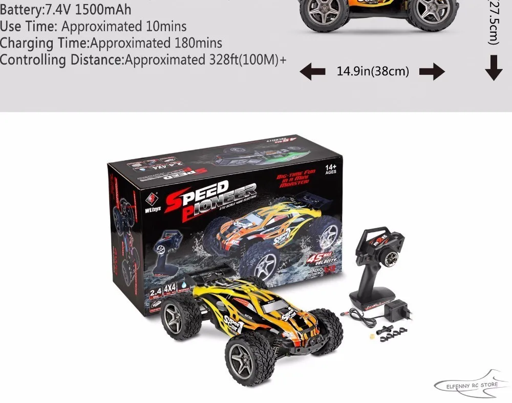 Прибытие WLtoys 12404 RC гоночный автомобиль 45 км/ч 1:12 4WD RC Гусеничный 2,4 ГГц 2CH брызгозащищенный пылезащитный RC дрейф забавные игрушки для улицы