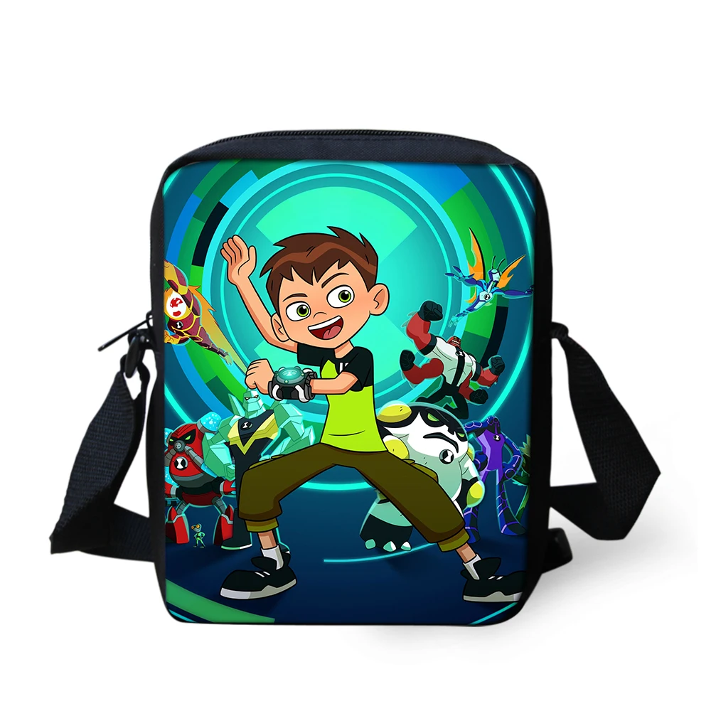 Ben 10 маленькая сумка-мессенджер с принтом для мальчика-подростка, мини-сумка на плечо Ben Tennyson, детская повседневная сумка кросс-боди, сумки на лямках