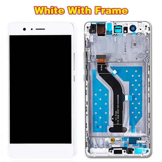 Протестированный 5,2 дюймовый экран для huawei P9 Lite/huawei G9, ЖК-дисплей, дигитайзер, сборка, 10 точек, сенсорный, олеофобное покрытие, рамка - Цвет: White With Frame