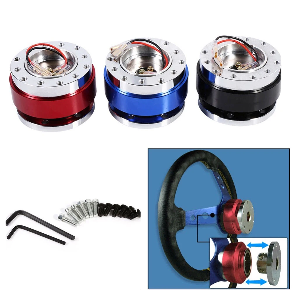 

1Pcs Universal Car Steering Wheel Hub Quick Release Adapter Snap Off Kit with Screws Car Steering Wheel Hub Adapter