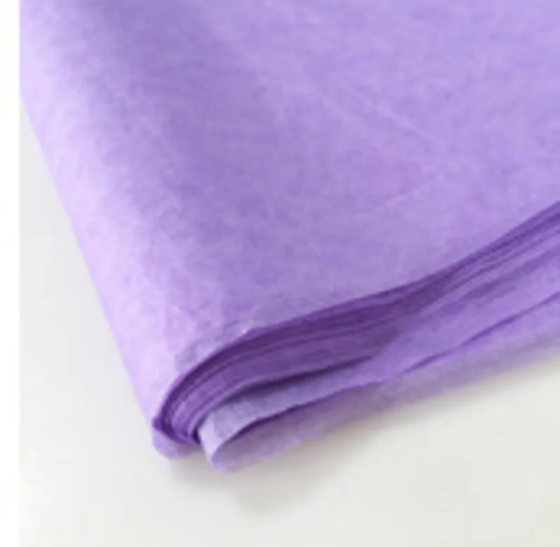 light purple 40 лист тканевой бумаги 70*52 см бумага для рукоделия Цветочная оберточная бумага для упаковки подарка Лучшие украшения дома праздничные поставки - Цвет: light purple