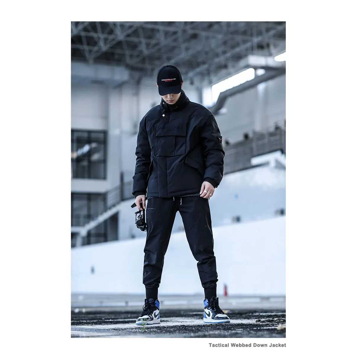 Enshadower 19aw  webbing down jacket front pocket green black techwear aesthetic streetwear warcore