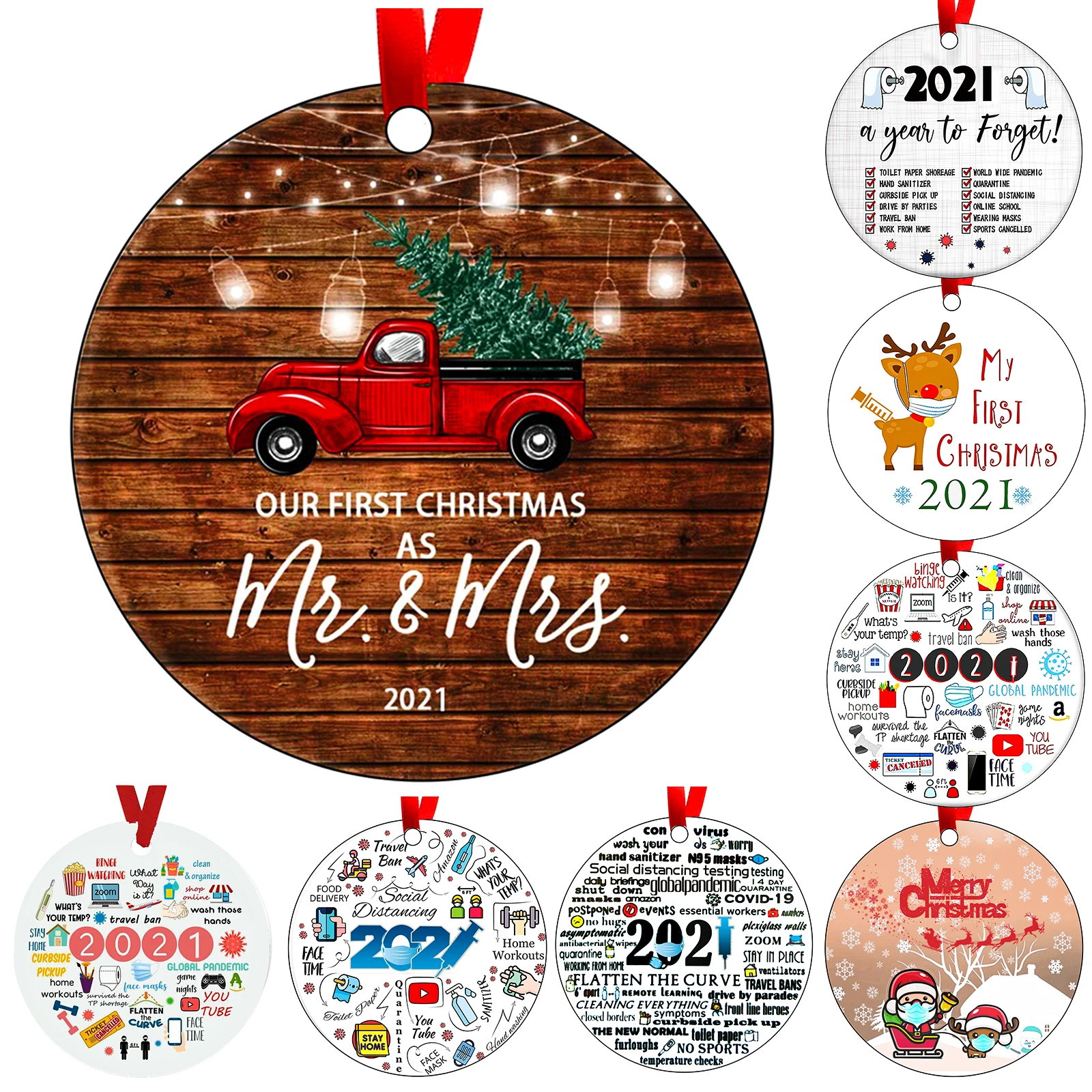 This Is Our Christmas 2022 2022 Our First Christmas As Mr & Mrs Just Married Truck Tree Ornament Gift  For Newlywed Couple Christmas Tree Decoration|Pendant & Drop Ornaments| -  Aliexpress