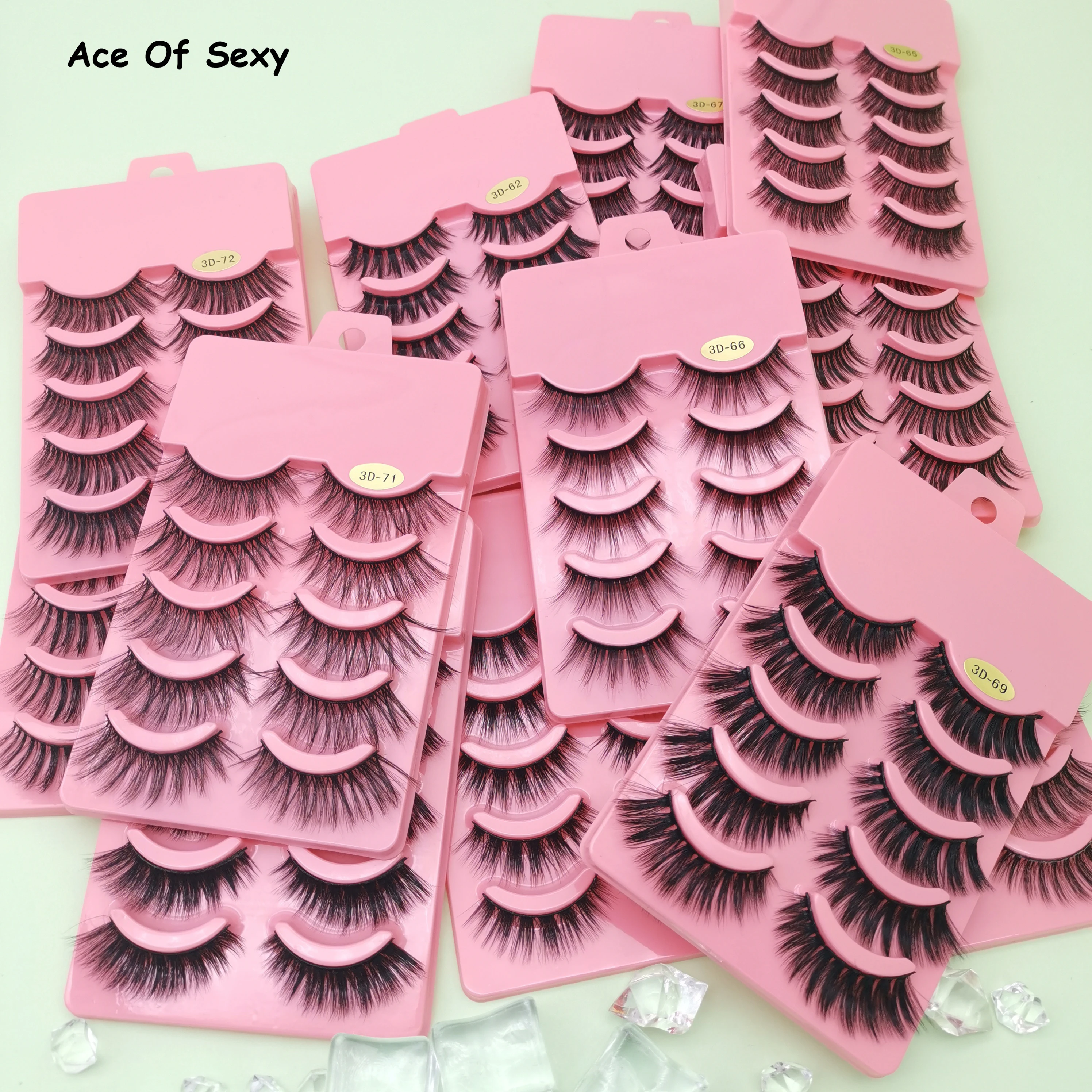 

5Pairs 3D Mink False Eyelashes Natural Wispy Fluffy Dramatic Volume Fake Lashes Extension Handmade Cruelty-free Eyelash Mink
