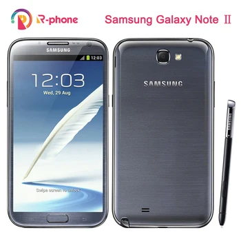 Samsung – Smartphone Galaxy Note II N7100 reconditionné et débloqué, téléphone portable, caméra 8mp, Quad Core, GSM 3G, écran tactile de 5.5 pouces, 2 pouces