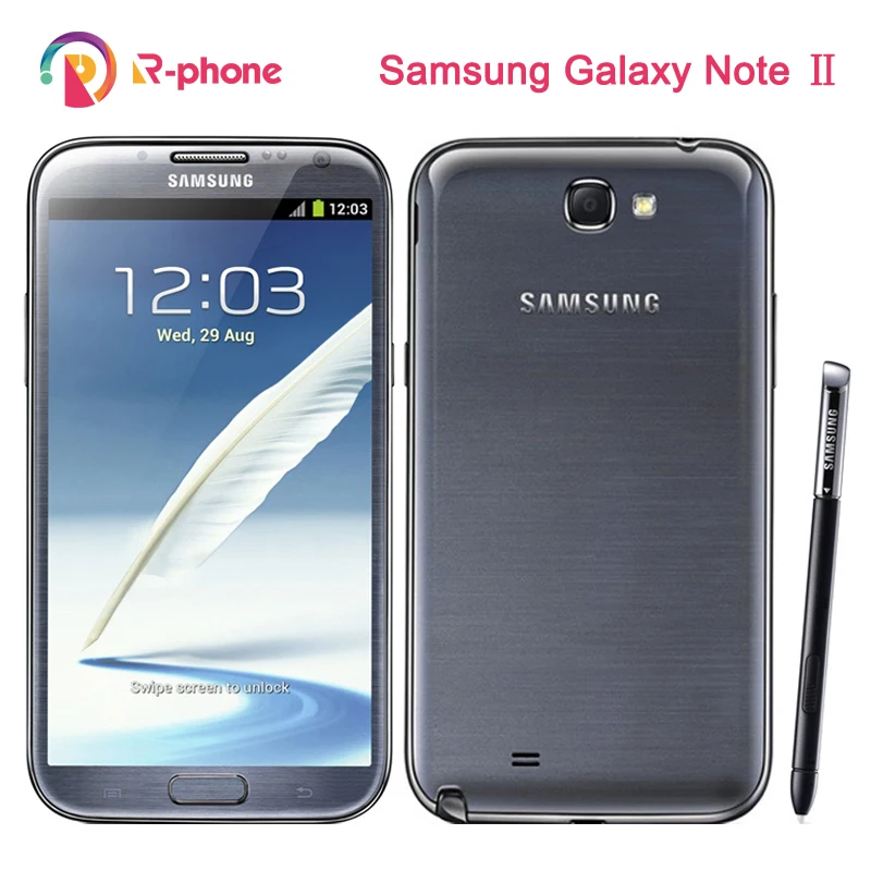 Samsung Galaxy Note II N7100 отремонтированный мобильный телефон 8MP камера четырехъядерный GSM
