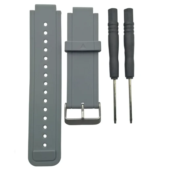 Gray Сменный ремешок для Garmin Vivoactive силиконовые сменные фитнес-браслеты с металлическими застежками для vivoactive gps часы - Цвет: Gray