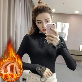 

Lace Autumn Winter Clothes 2020 Korean Vintage Sweater Women Thick Warm Tops Pull Femme Sweaters ZT4655