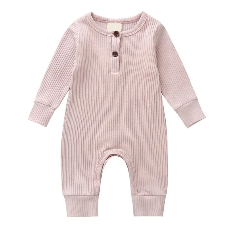 Baby Boy Clothes Boys Girls Romper Spring Autumn Casual Jumpsuits Baby Solid Color Long Sleeve Suits Newborns Clothes