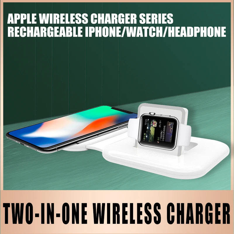 

2 In 1 Folding magnetic Qi Wireless Charger Stand Wireless Charger fast charging for Apple Watch 6 5 4 3 2 1SE/iPhone 12 11 XS 8