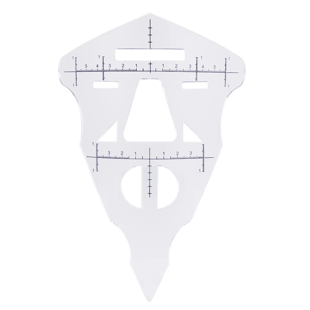 Линейка для нанесения татуировки бровей, направляющая линейка, Перманентный макияж бровей, губ, шейпер, микроблейдинг, инструменты для измерения бровей