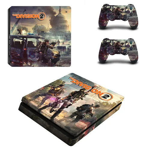 P4SQB0159 Деление 2 полное покрытие лицевые панели PS4 тонкая кожа Виниловая наклейка, стикер для консоли Playstation 4 и контроллеров PS4 тонкая наклейка - Цвет: P4SQB0159