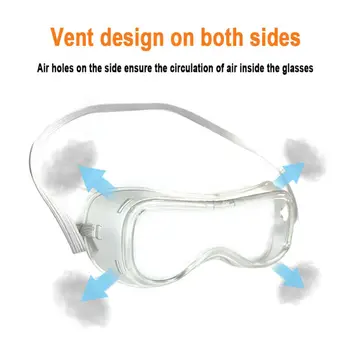 

Adjustable Protective Eyewear Transparent Safty Goggles Glasses Anti Splash Dust Lab Glasses Protective Industrial Eyewear