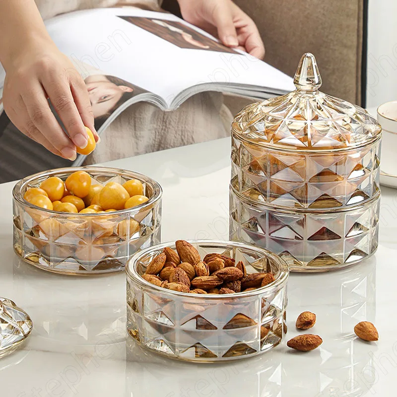 Light Luxury Glass Candy Jar with Lid Cute Creative Exquisite Decoration -  China Food Grade Glass Jars and Glass Jars Lids Candles price
