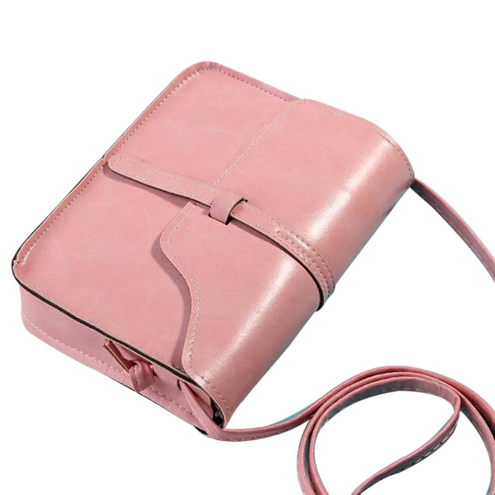Pink Сумка через плечо, сумка через плечо, винтажный кошелек, сумки для женщин, кожаная сумка для телефона, кошелек карта Упаковка bolsos - Цвет: Pink
