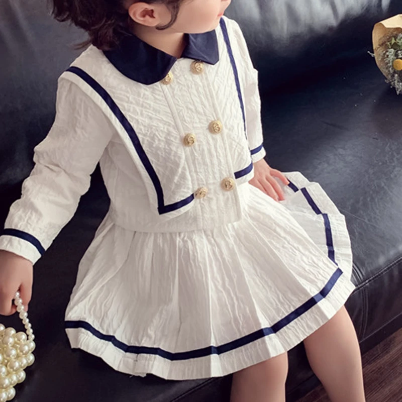 baby pajamas for a girl 2021 Spring Suit New Clothing Sets Top+Skirt 2Pcs Sets For Girls College Style Kids Clothes Girls School Style Girl Clothes baby suit boy