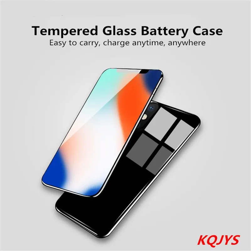Чехол для аккумулятора KQJYS для iPhone 8, 7, 6s Plus, закаленное стекло, зарядное устройство для мобильных устройств, для iPhone X, XS, Max, XR, power Bank