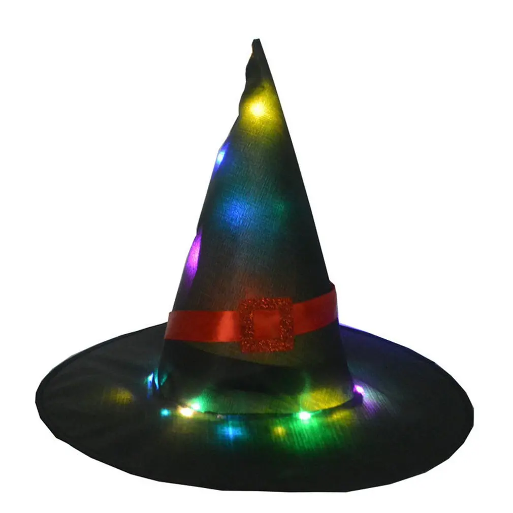 

Halloween Glow Witch Hat Hanging Holiday Ball Party Hat Witch Hat Christmas Hat Light Festival Props