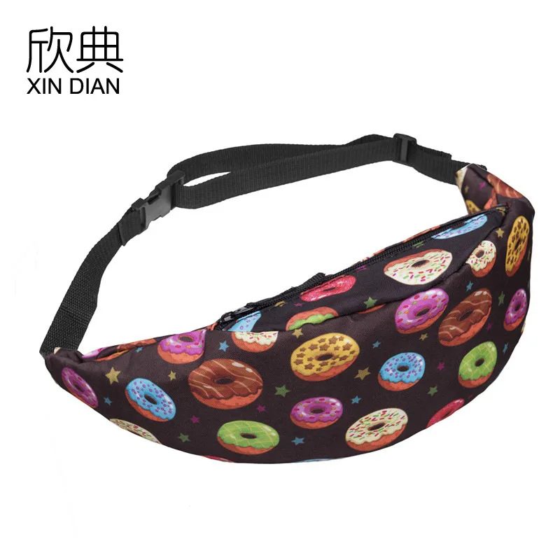 

2019 Military Equipment Pochete Amazon's New Digital Printed Donuts Ladies Outdoor Wallet Sports Travel Portable Women's Bag