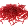 50pcs/lot Soft Lure Fishing Simulation Earthworm Red Worms Artificial Fishing Lure Tackle Lifelike Fishy Smell Lures Bait ► Photo 2/6