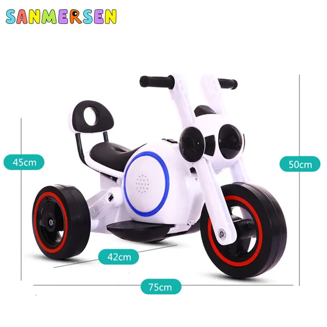 Children's Electric Tricycle Motorcycle With Cool Light Charging Motorcar Baby Three Wheels Ride On Cars For Kids 2-6 Years Old 6