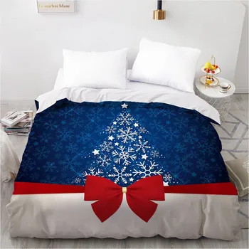 

3D Xmas Duvet Cover Christmas Quilt Covers Comforter Case Beding Bag 140x210cm King Single Double Size Bed Linen