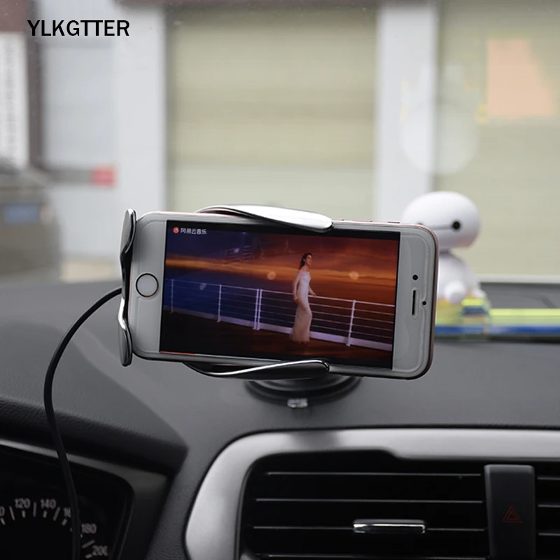 YLKGTTER Автоматическая Индукционная зарядная станция для телефона для iPhone XR 8 Plus xiaomi mi note 10 mi 9 автомобильное зарядное устройство держатель QI соглашение