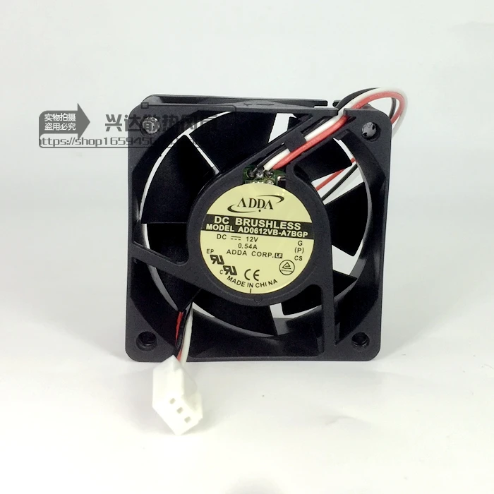 

ADDA AD0612VB-A7BGP DC 12V 0.54A 60x60x25mm 3-проводной Вентилятор охлаждения сервера