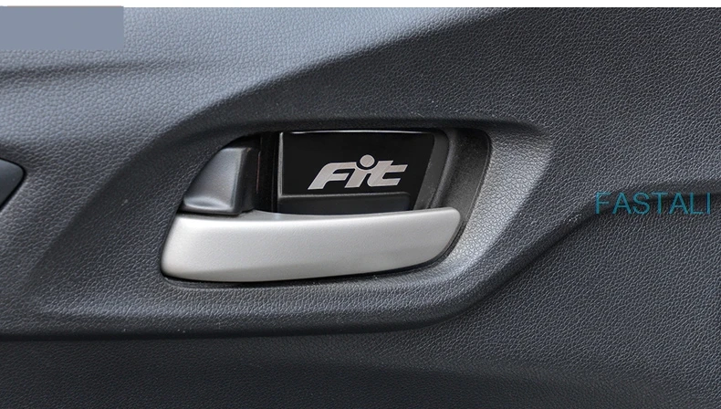 Для Honda FIT JAZZ Автомобильная внутренняя ручка декоративная ручка двери внутренняя дверная чаша палка против царапин нержавеющая сталь автомобиля