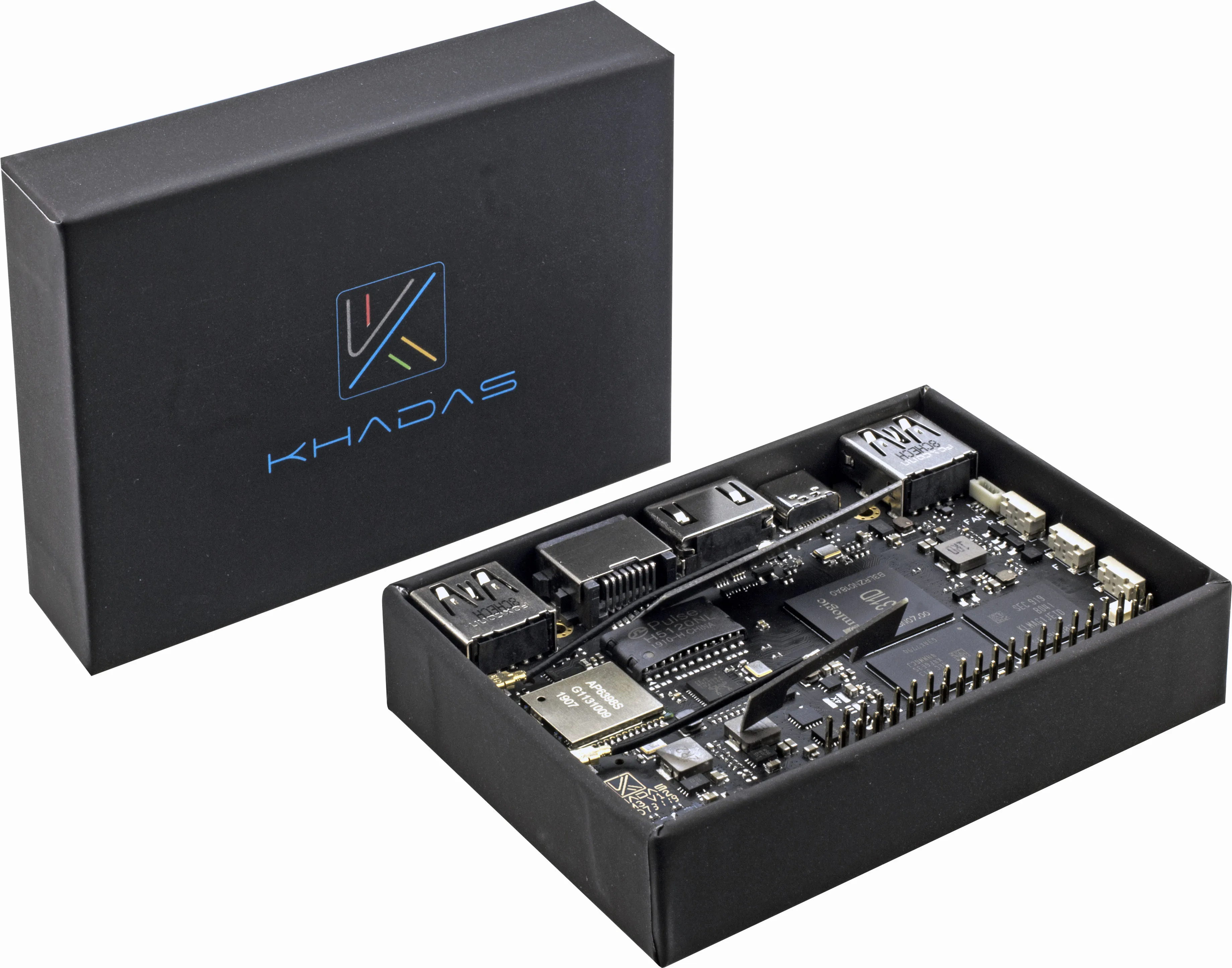 Vim3 Pro Khadas VIM3 SBC: 12нм Amlogic A311D Soc с 5,0 топами NPU | 4 Гб+ 32 Гб(Pro модель - Комплект: Vim3 Pro