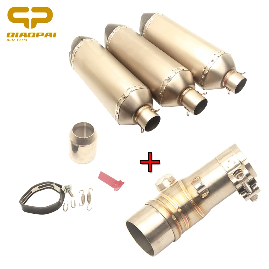 

Motorcycle Exhaust Milddle Link Pipe Mid Tube Slip on Connect Pipe Stainless Steel For Kawasaki ER6N Exhaust Systems 2009-2014