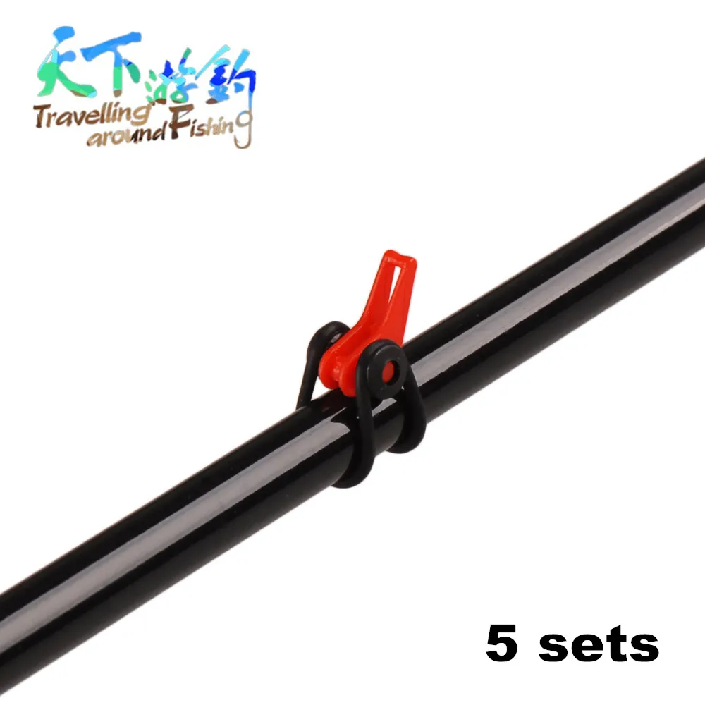 

TAF 5sets Hook Keeper (2 Circles and 1 Plastic Keeper)/Set Safe Keeping For Lures Bait Fishing Rods Shackle Rock Rafting Tackle