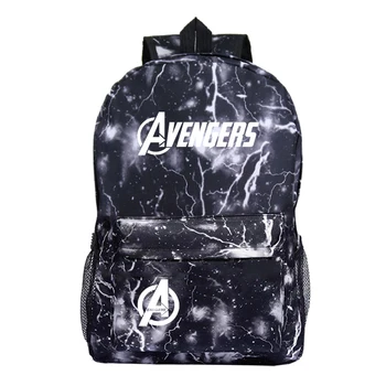 

The Avengers Backpack 16 Canvas Travel Men Endgame Sac A Dos Zipper Mochila Super Hero Backbag School Bags For Teenage Girls