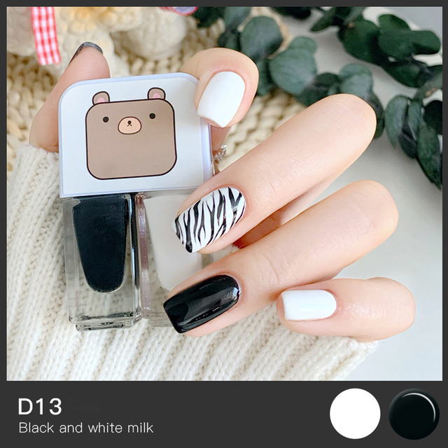 Nail Polish Set Two Bottles Glitter Scrub Can Tear No-bake Women Girl Cute Nail Polish Quick Drying Manicure Tools