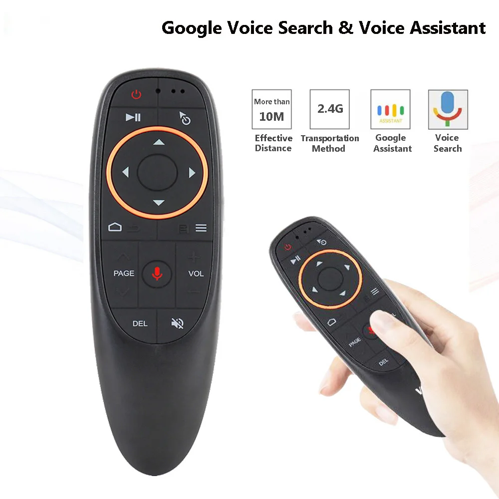 

G10 Voice Remote Control 2.4G Wireless Air Mouse Microphone Gyroscope IR Learning for Android tv box MXQ PRO H96 Max X96 mini