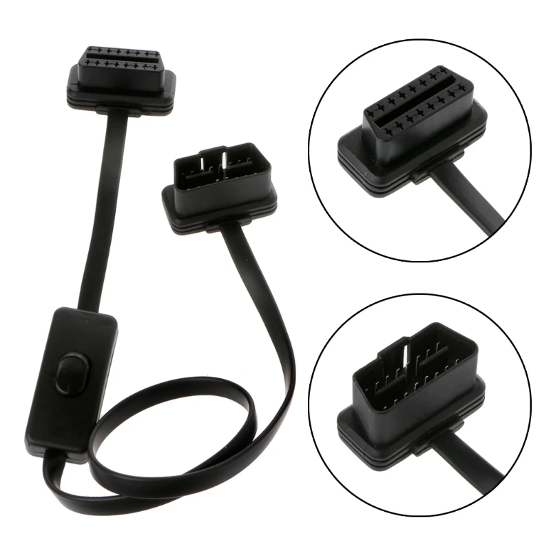 16 Pin OBD2 OBDII Авто удлинитель для автомобиля с разъемом адаптера типа переключателя 03кб