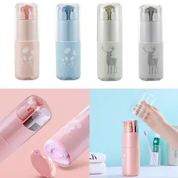 

Portable multi-function washing cup set toothbrush mouthwash business cup bottling storage box trip Y9L2