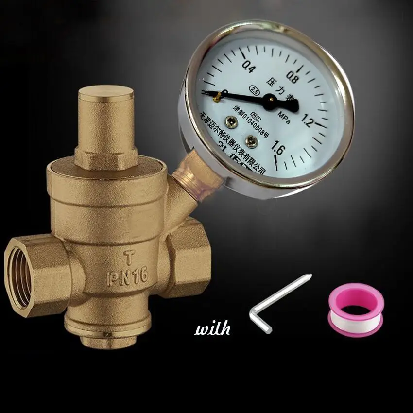 Water Control 1 Inch Pressure Reducing Valve Brass Water Pressure Regulator RF 
