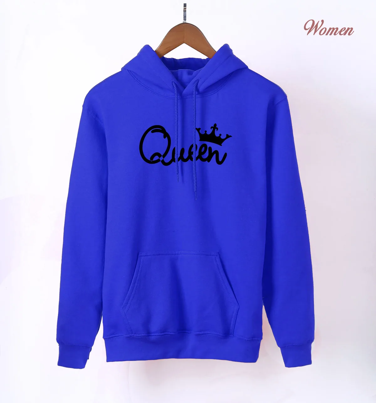 blue 1 Женские пуловеры с принтом императорской короны и королевы, хит, весна-осень, милые свитшоты, женские облегающие толстовки, розовые худи Харадзюку - Цвет: blue 1