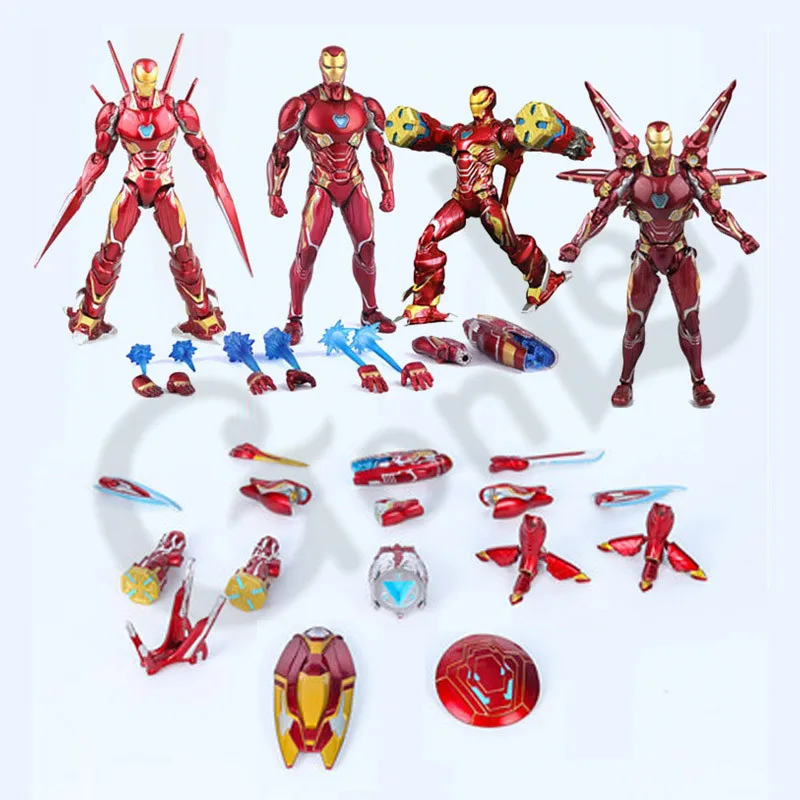 

2019 Movie Marvel Avengers 4 Endgame SHF Iron Man MK50 Nano Weapon Set 2 Action Figure Collectible Model Toys Dolls Gift