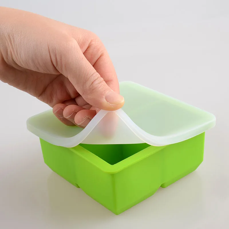 Большой Силиконовый поднос для льда многоразовая квадратная форма