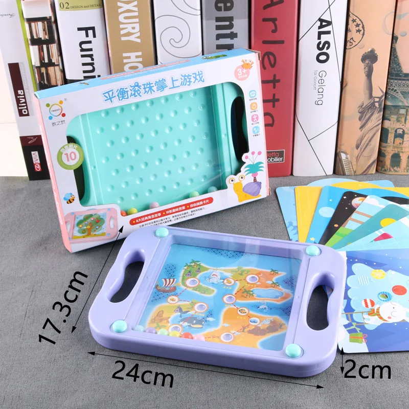 

Children Handheld Maze Toy Roll-on Educational-Trading Card Balance Ball Bearing Kindergarten Share Gift Small Gift